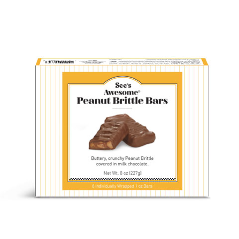 View of See's Awesome® Peanut Brittle Bars