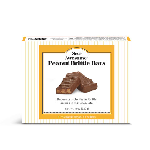 View of See’s Awesome® Peanut Brittle Bars