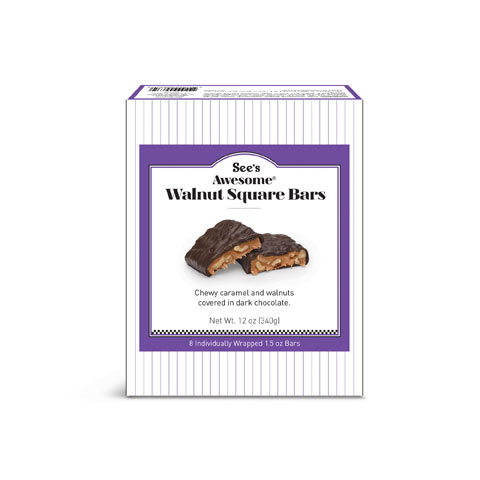 View of See’s Awesome® Walnut Square Bars 1