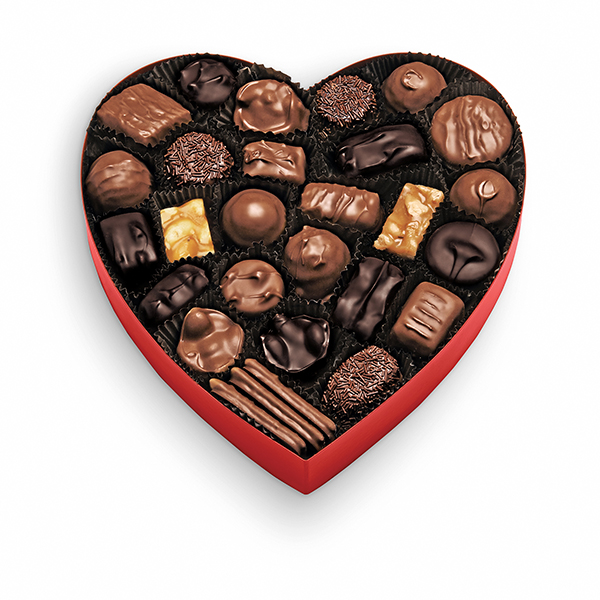View of Classic Red Heart, Assorted Chocolates 3